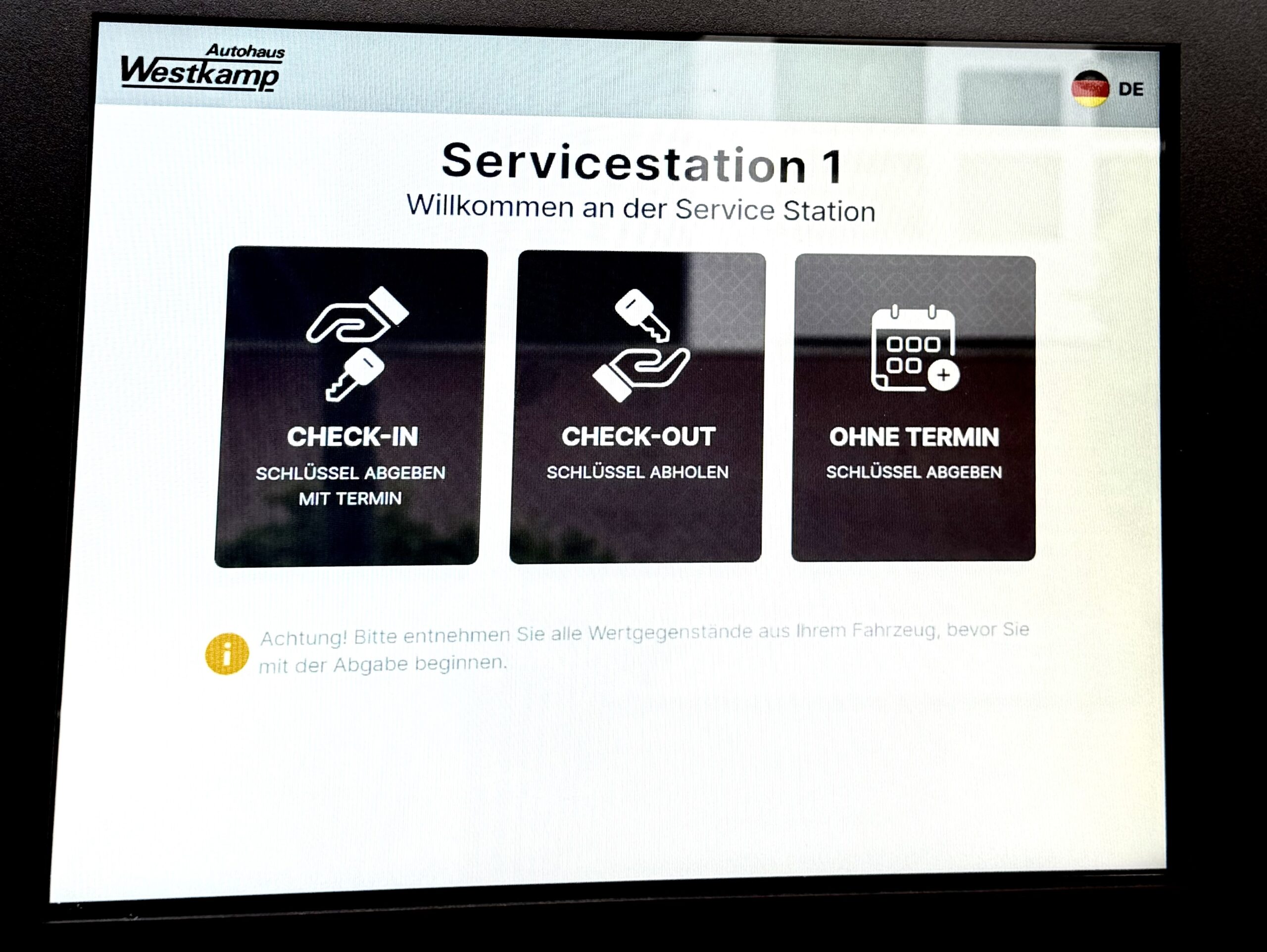 Servicescreen