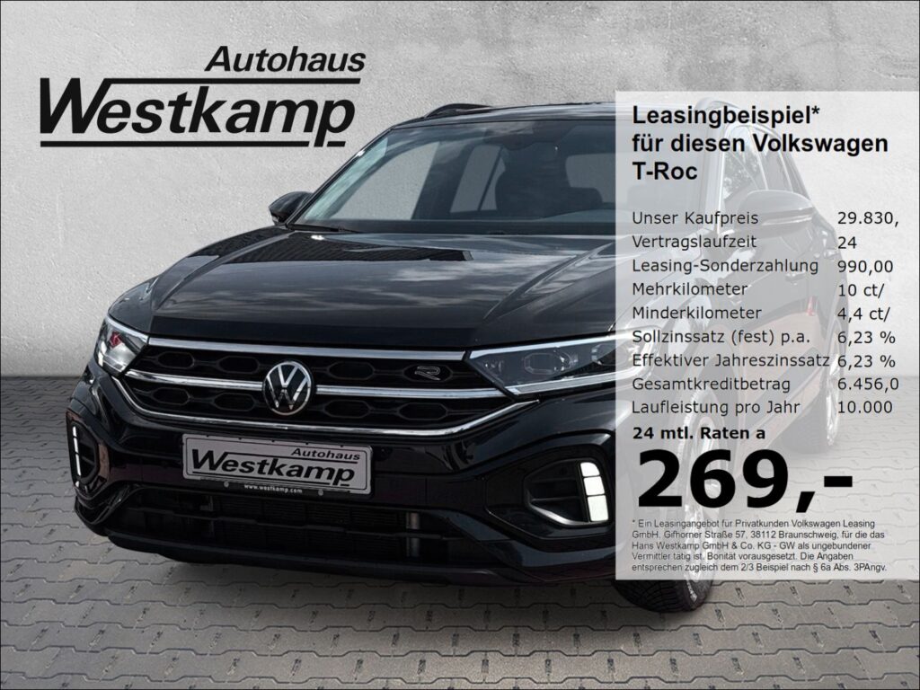 T-Roc R-Line 1.5 TSI DSG Led-Plus Ganzj.Reifen K