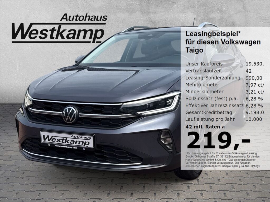 Taigo Style 1,0 TSI DSG Ganzj.Reifen IQ-Light Na