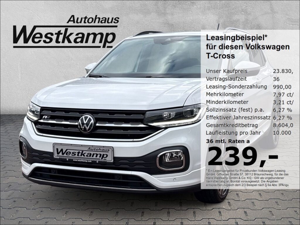 T-Cross R-Line 1.0 TSI DSG Led Navi Abstandstemp