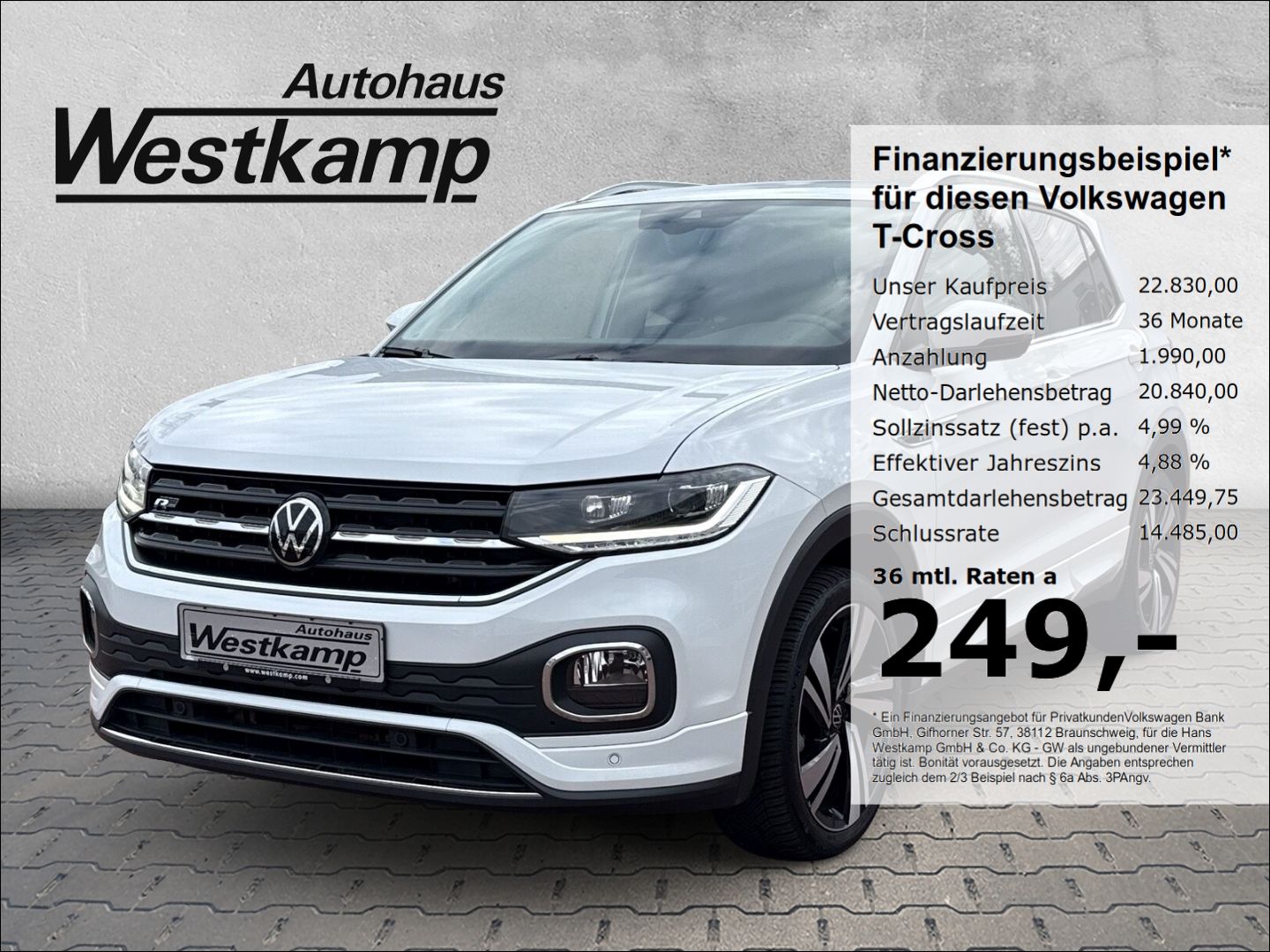 T-Cross Style 1.0 TSI DSG R-Line Led Navi Kamera