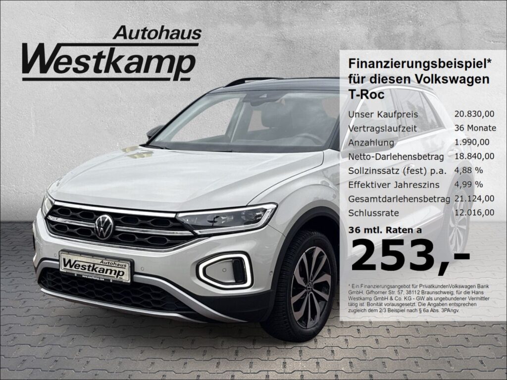 T-Roc Style 1.0 TSI 6-Gang Anh.Kpl. Ganzj.Reifen