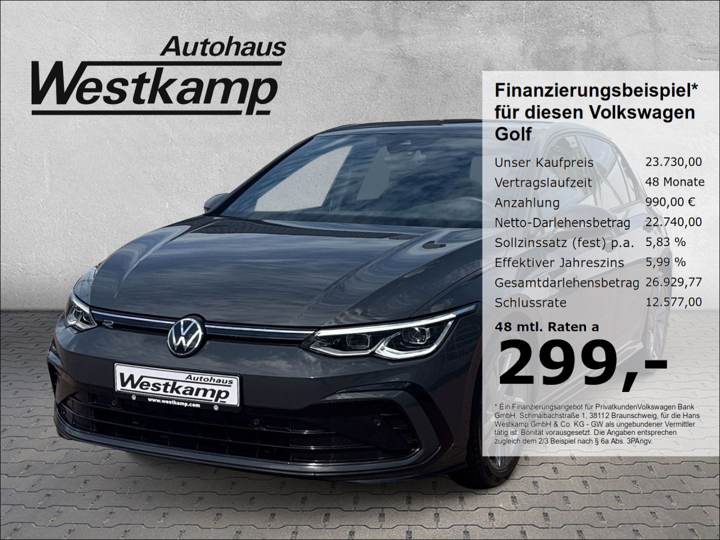 Golf VIII R-Line -Line 2,0 TDI DSG Led-Plus Kame