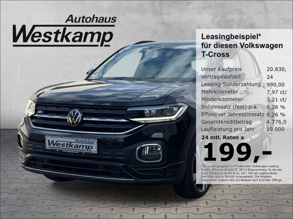 T-Cross R-Line 1.0 TSI DSG Led Navi 18''Alu