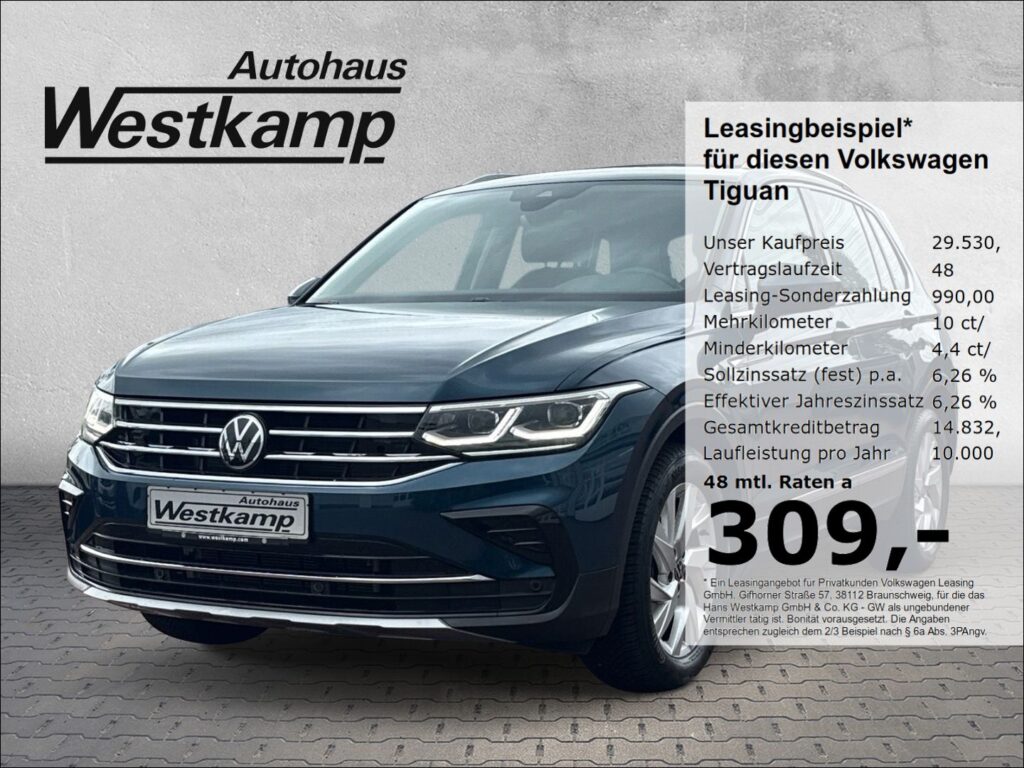 Tiguan Elegance 1,5 TSI DSG Matrix-Led Ganzj.Rei