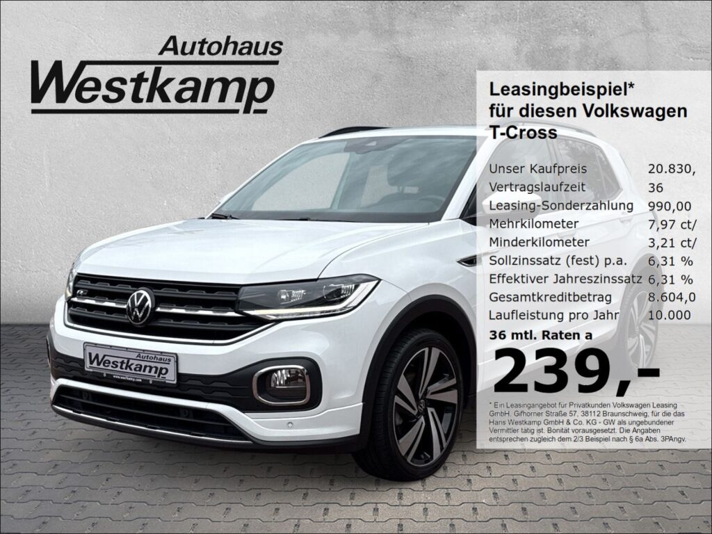 T-Cross R-Line 1.0 TSI DSG Led ACC Navi