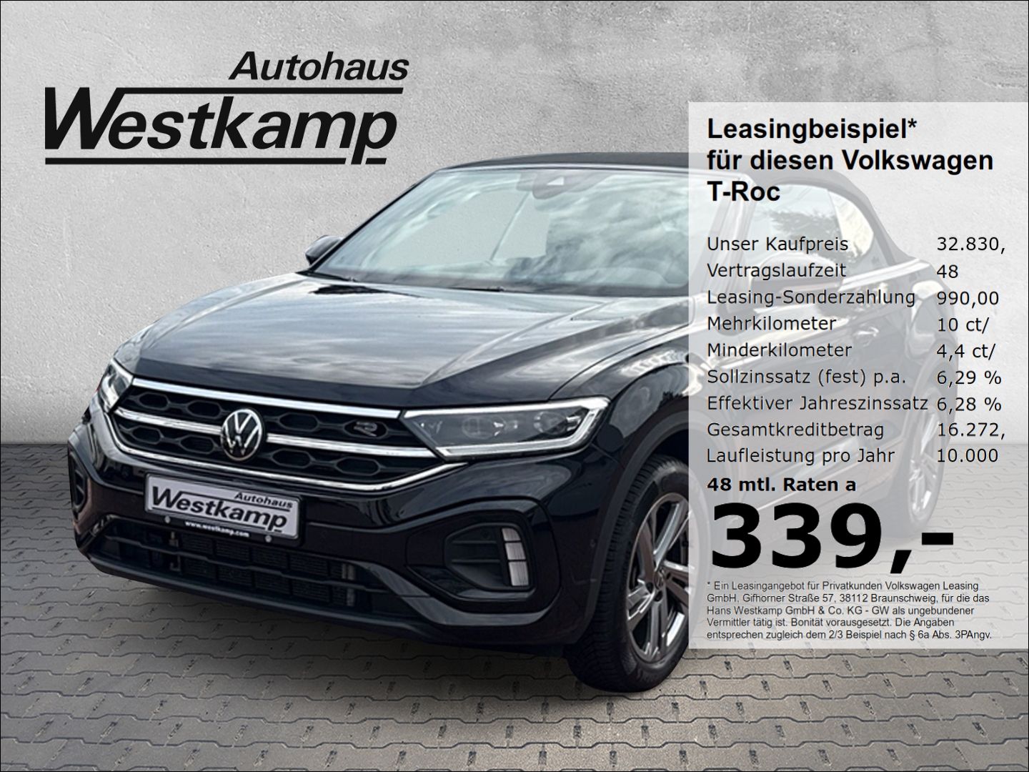 T-Roc Cabriolet R-Line 1.5 TSI DSG Anh.Kpl. Ganz