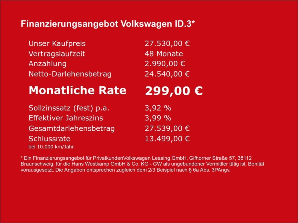 ID.3 Pro 58kWh Ganzj.Reifen App-Connect