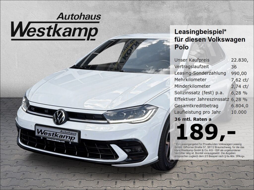 Polo R-Line 1,0 TSI DSG Kamera Led