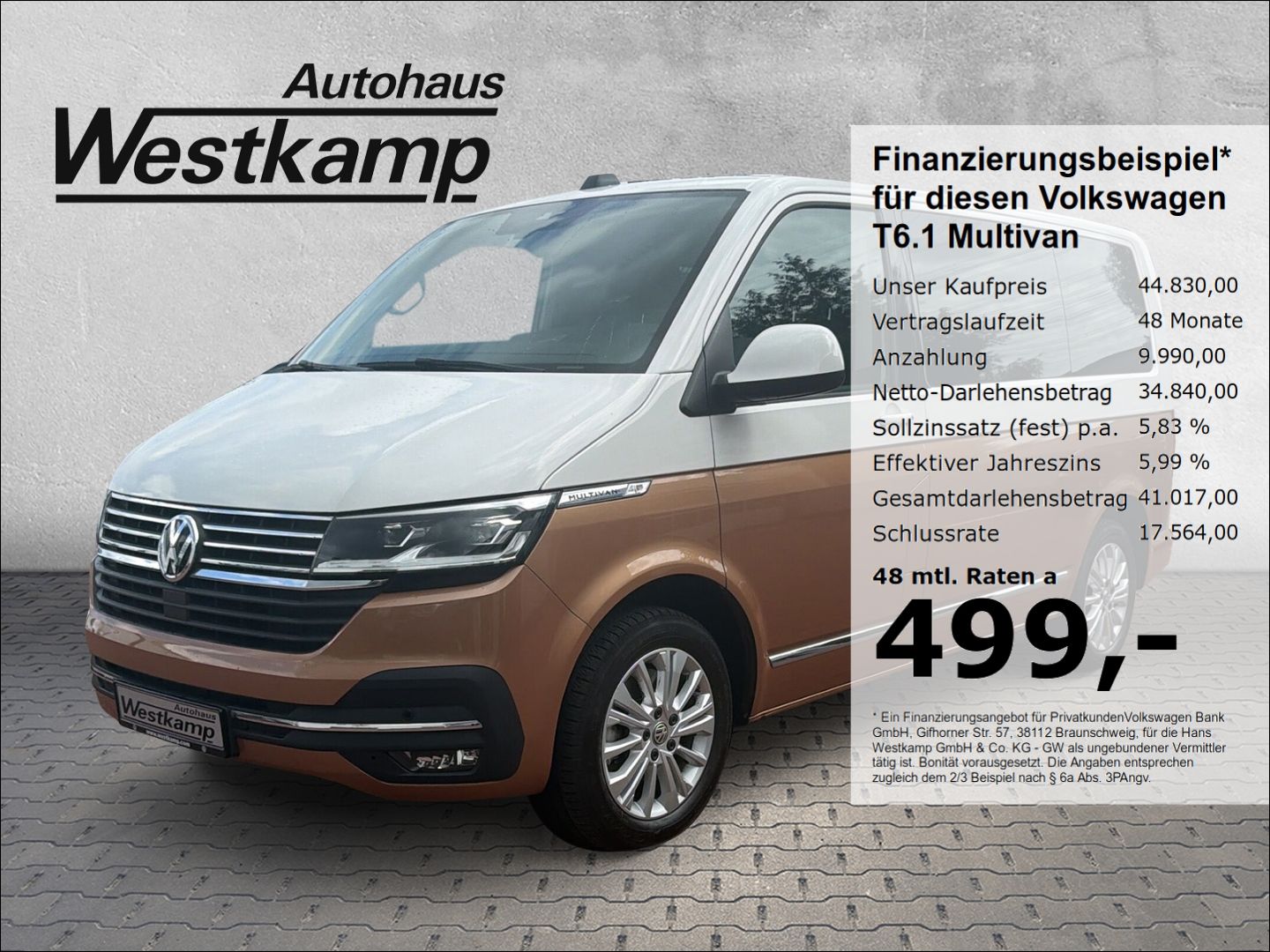 T6.1 Multivan 6.1 Generation Six 2,0 TDI DSG Led