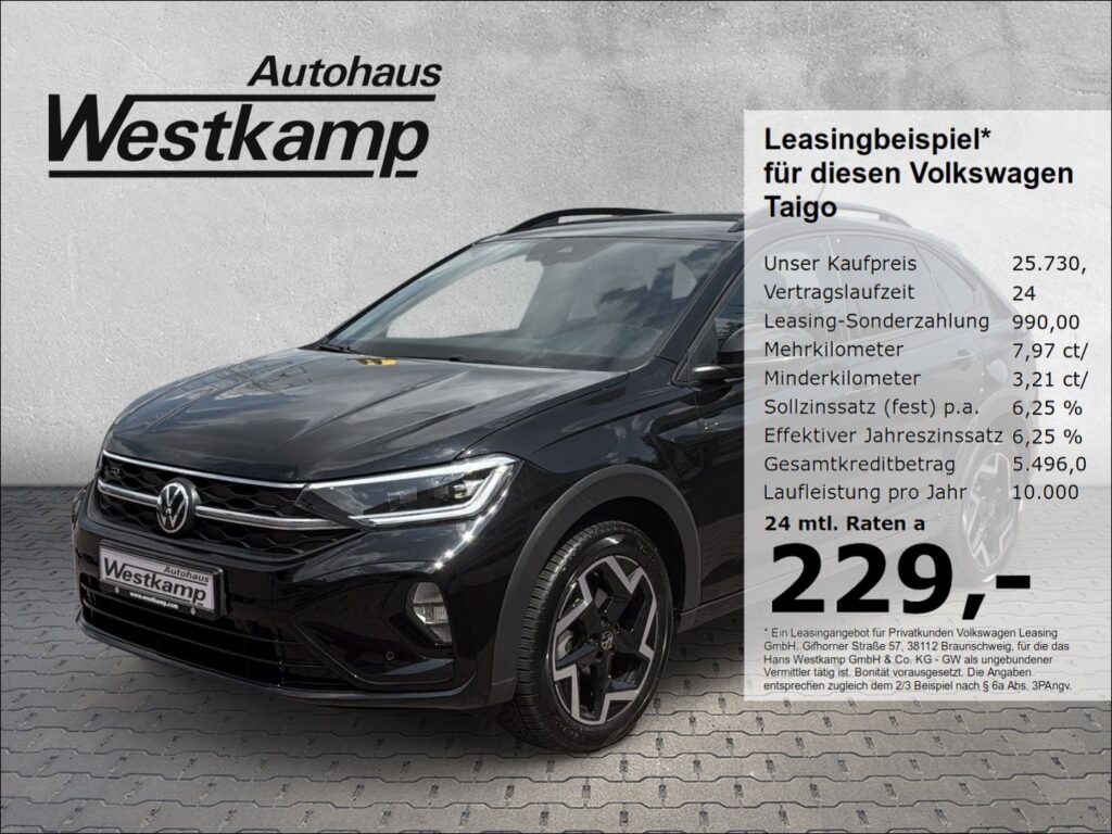 Taigo R-Line 1,0 TSI DSG Kamera Ganzj.Reifen